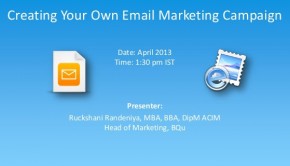 Free Webinar: Creating your own email campaign
